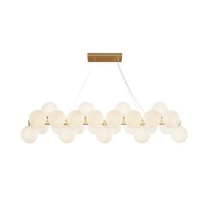 Luster zlatni sa bijelim kuglama 25xG9 Maytoni