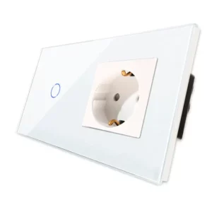 TECH WAVE touch panel i utičnica- bijela (komplet)